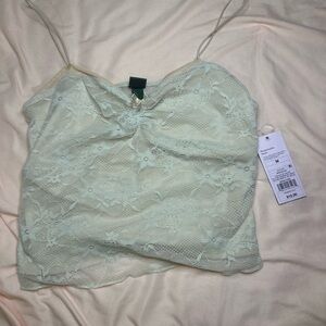 Wild Fable Lace Tank Top in Light Cream